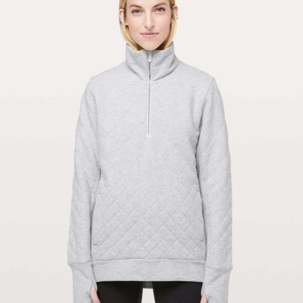 Lululemon Forever Warm Pullover in Heathered Vapor size 8